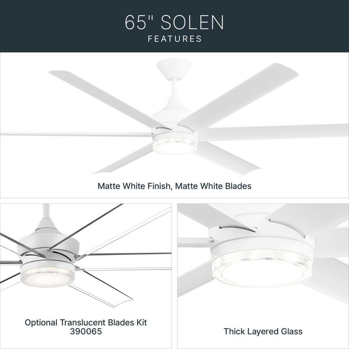 Solen 65" Ceiling Fan in Matte White Kichler Canada