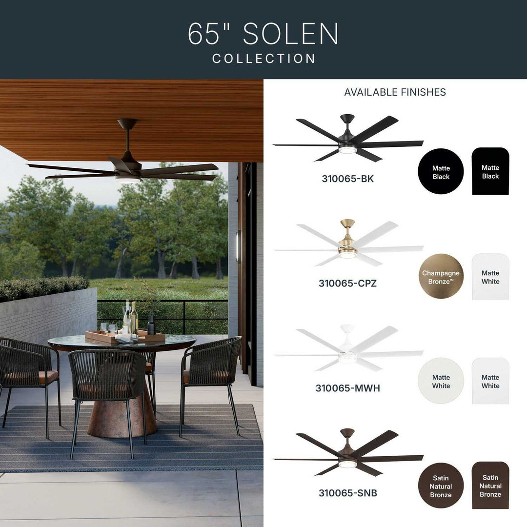 Solen 65" Ceiling Fan in Matte White Kichler Canada