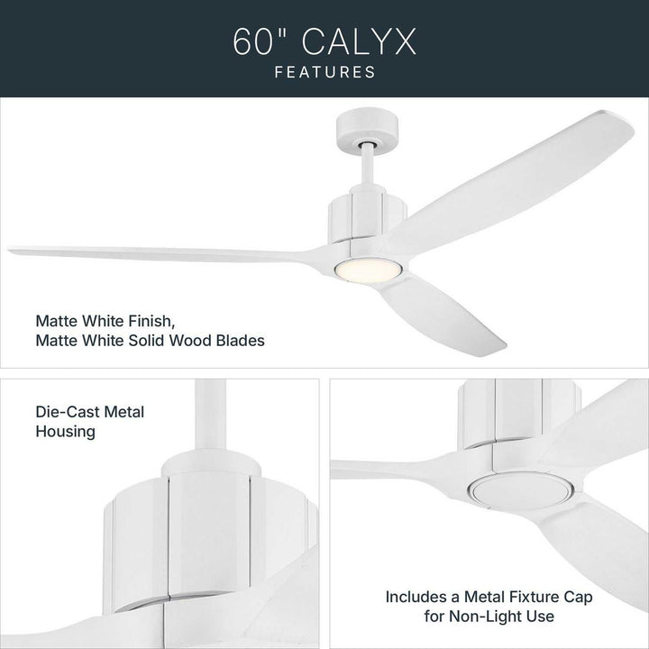 Calyx 60" Ceiling Fan in Matte White Kichler Canada