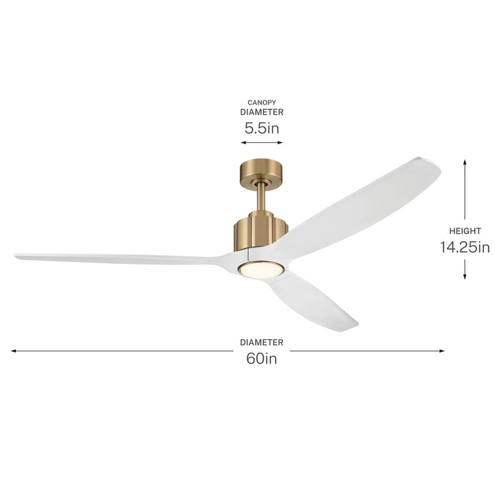 Calyx 60" Ceiling Fan in Champagne Bronze Kichler Canada