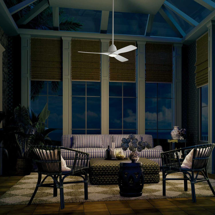 Kichler Canada - 300054-MWH - 54" Ceiling Fan - Volos Ii - Matte White