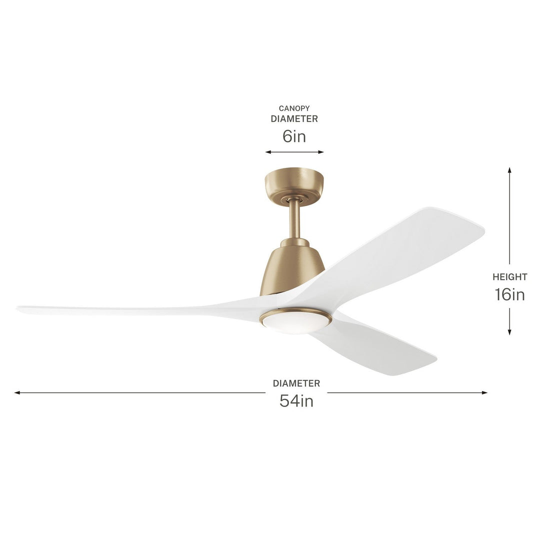 Kichler Canada - 300054-CPZ - 54" Ceiling Fan - Volos Ii - Champagne Bronze