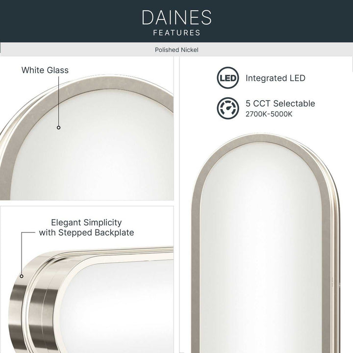 Kichler Canada - 55248PNLED - LED Bath Bar - Daines - Polished Nickel