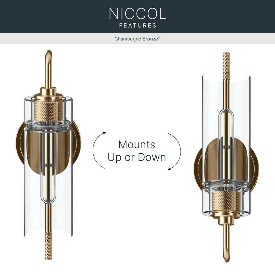 Kichler Canada - 55250CPZ - One Light Wall Sconce - Niccol - Champagne Bronze