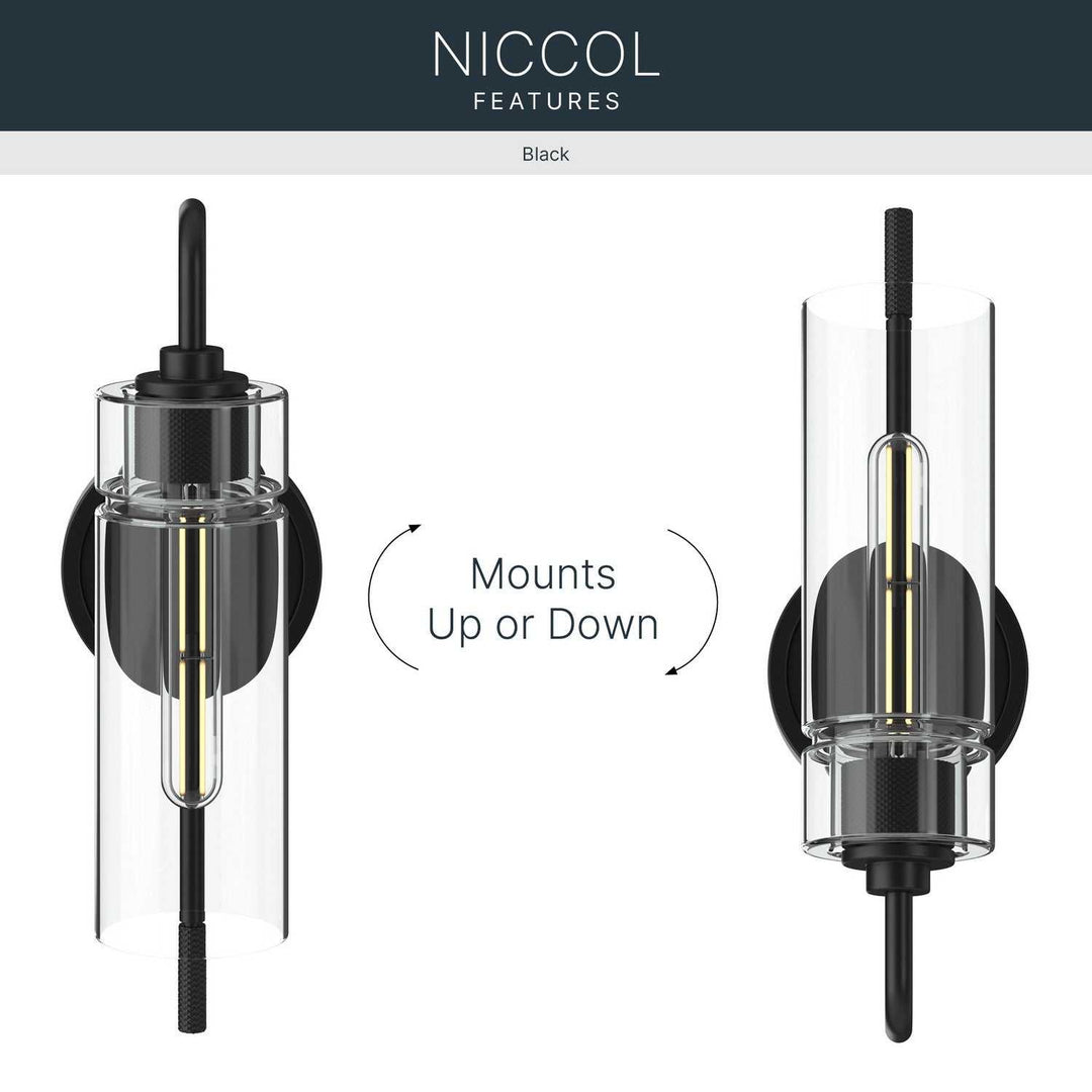 Kichler Canada - 55250BK - One Light Wall Sconce - Niccol - Black