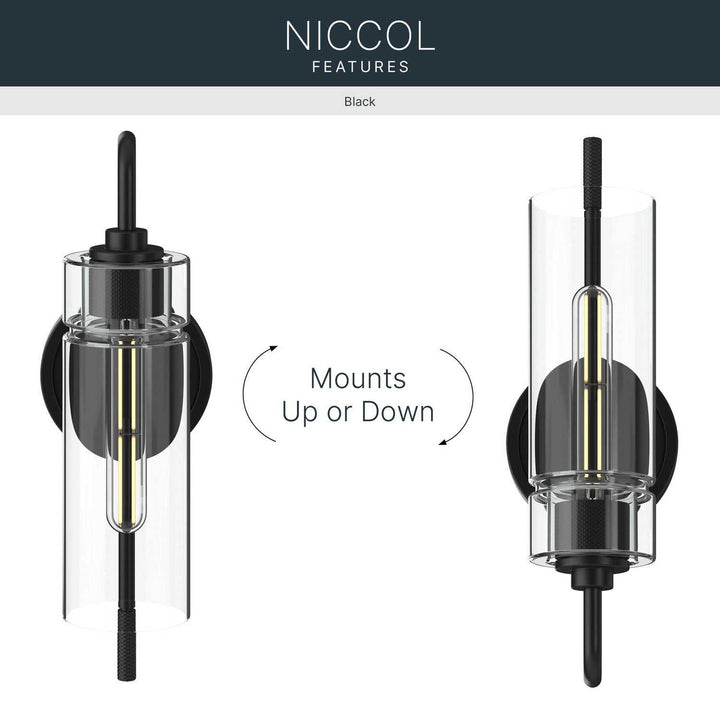 Kichler Canada - 55250BK - One Light Wall Sconce - Niccol - Black