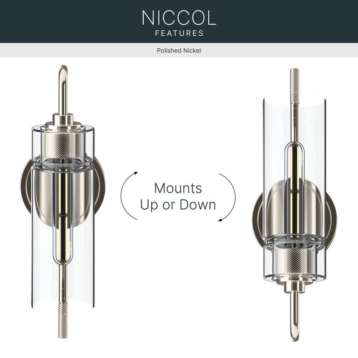 Kichler Canada - 55250PN - One Light Wall Sconce - Niccol - Polished Nickel