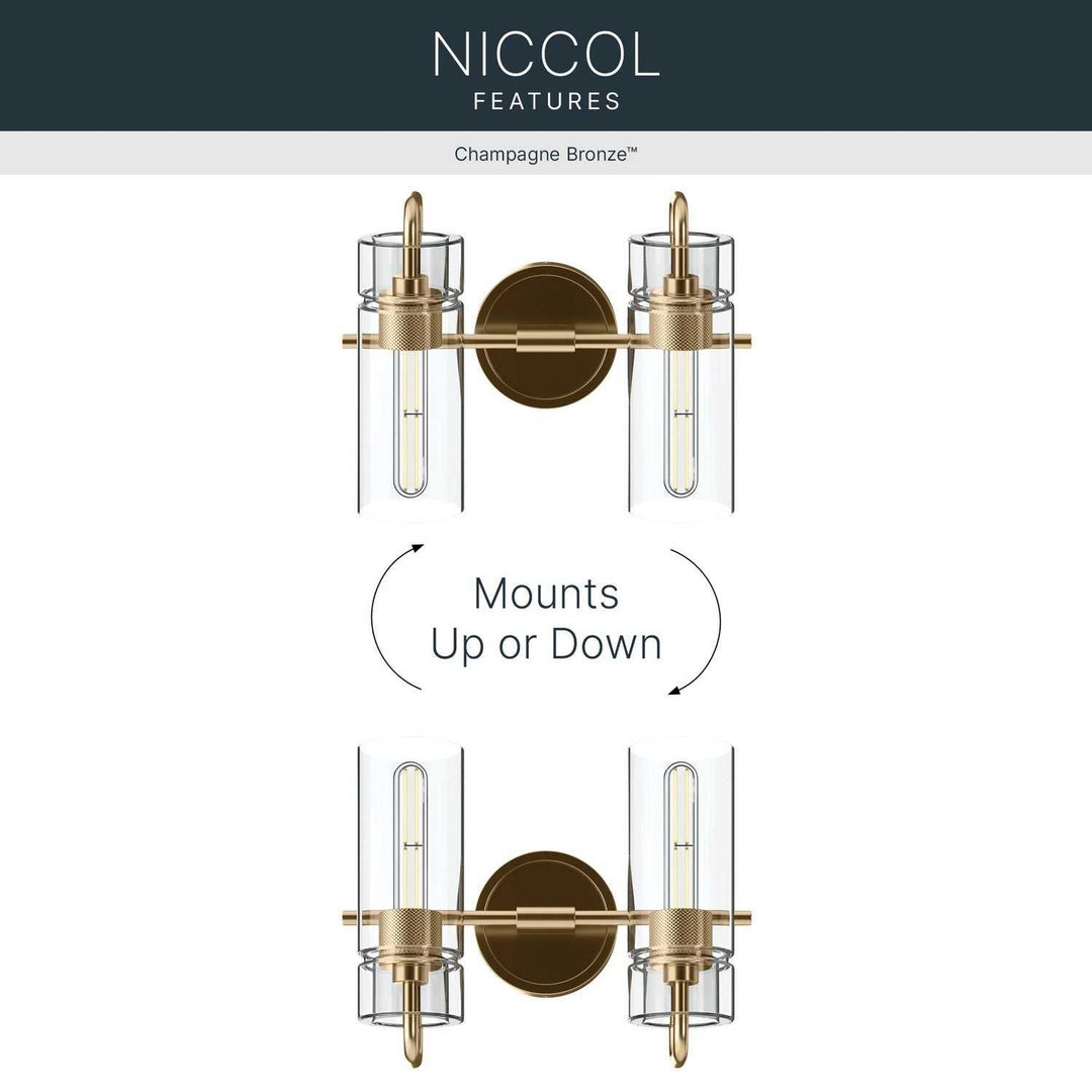 Kichler Canada - 55251CPZ - Two Light Bath - Niccol - Champagne Bronze