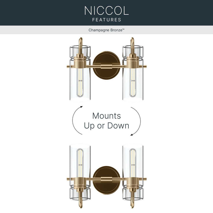 Kichler Canada - 55251CPZ - Two Light Bath - Niccol - Champagne Bronze