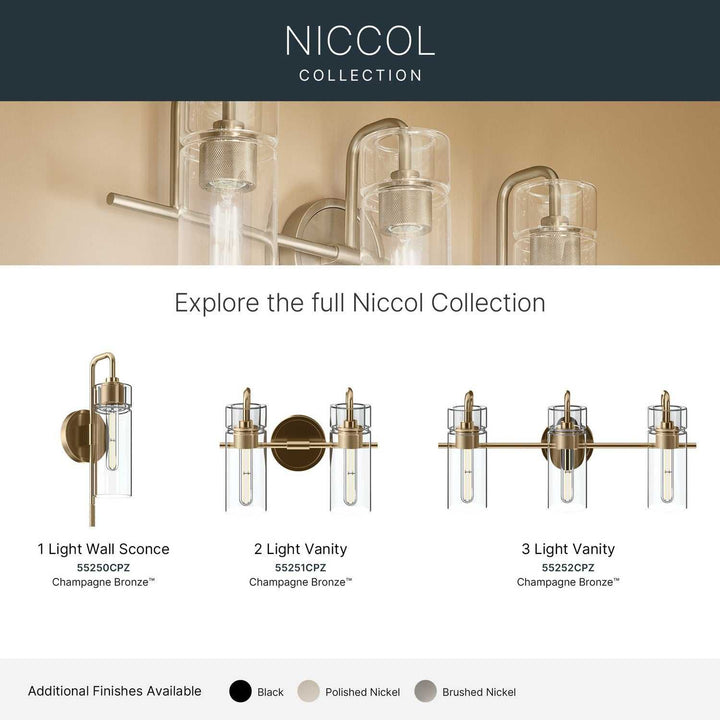 Kichler Canada - 55251CPZ - Two Light Bath - Niccol - Champagne Bronze