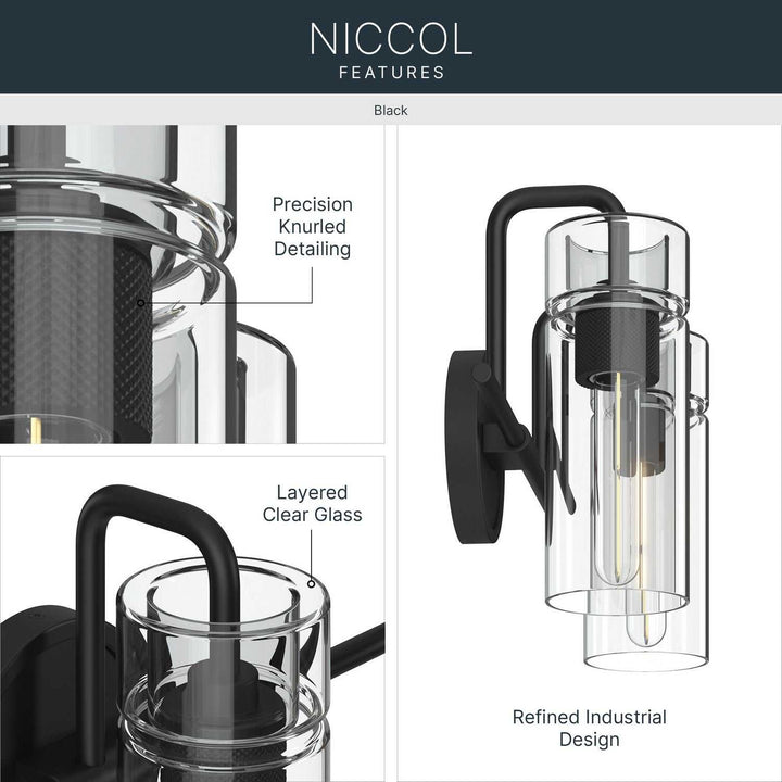 Kichler Canada - 55251BK - Two Light Bath - Niccol - Black