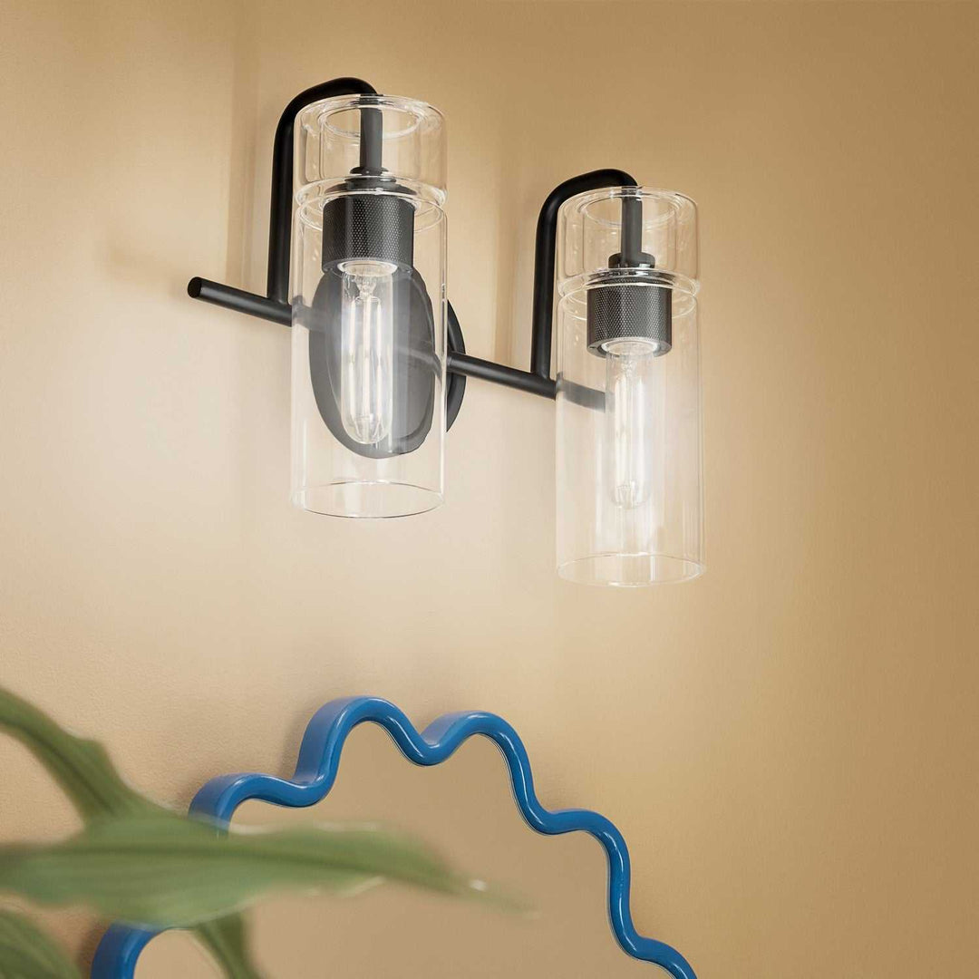 Kichler Canada - 55251BK - Two Light Bath - Niccol - Black