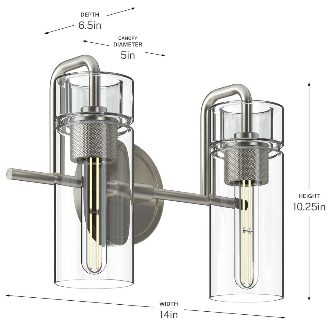 Kichler Canada - 55251NI - Two Light Bath - Niccol - Brushed Nickel