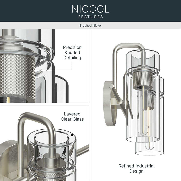 Kichler Canada - 55251NI - Two Light Bath - Niccol - Brushed Nickel