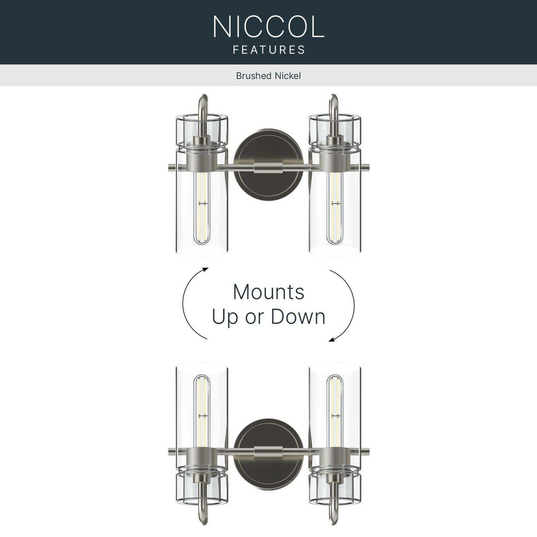 Kichler Canada - 55251NI - Two Light Bath - Niccol - Brushed Nickel