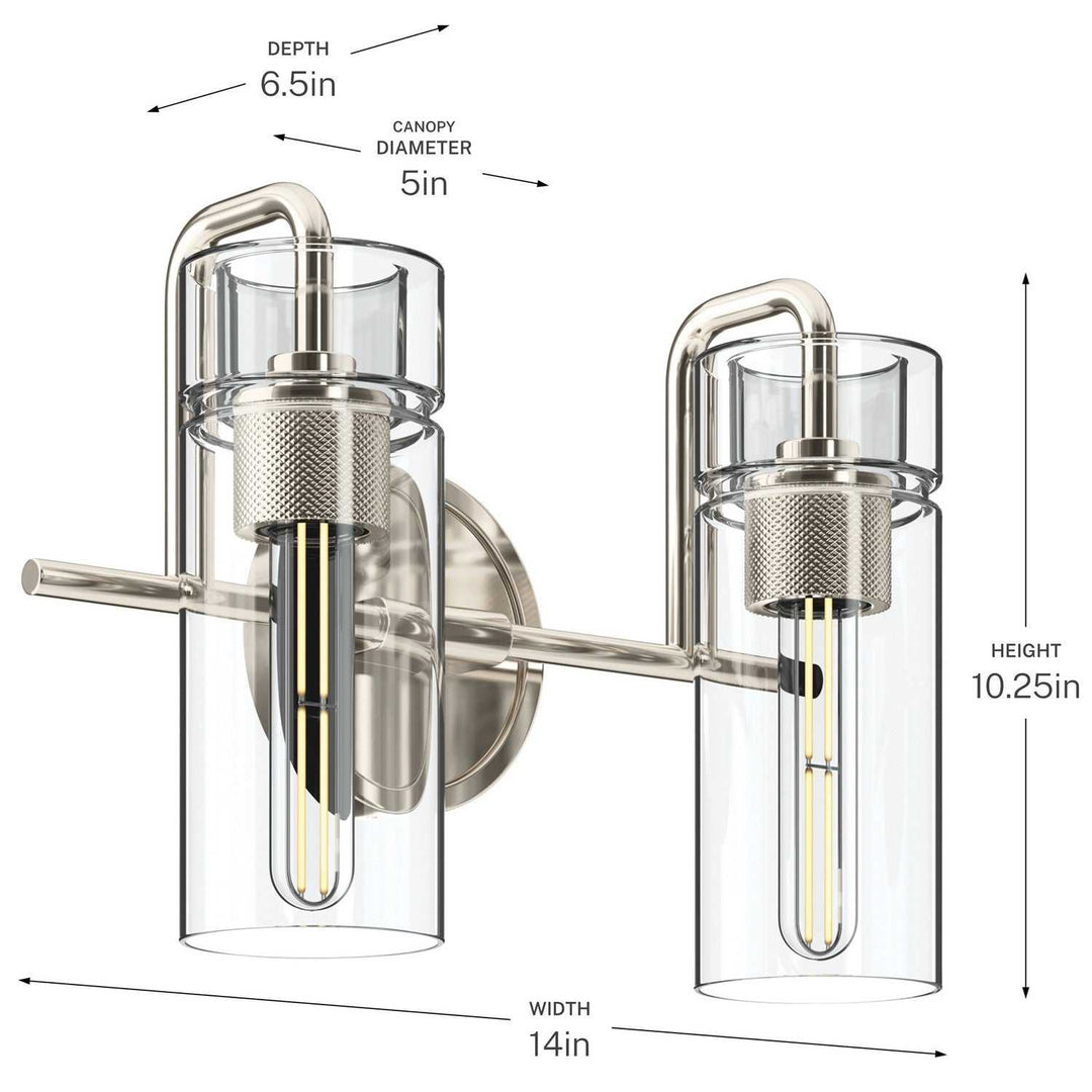 Kichler Canada - 55251PN - Two Light Bath - Niccol - Polished Nickel