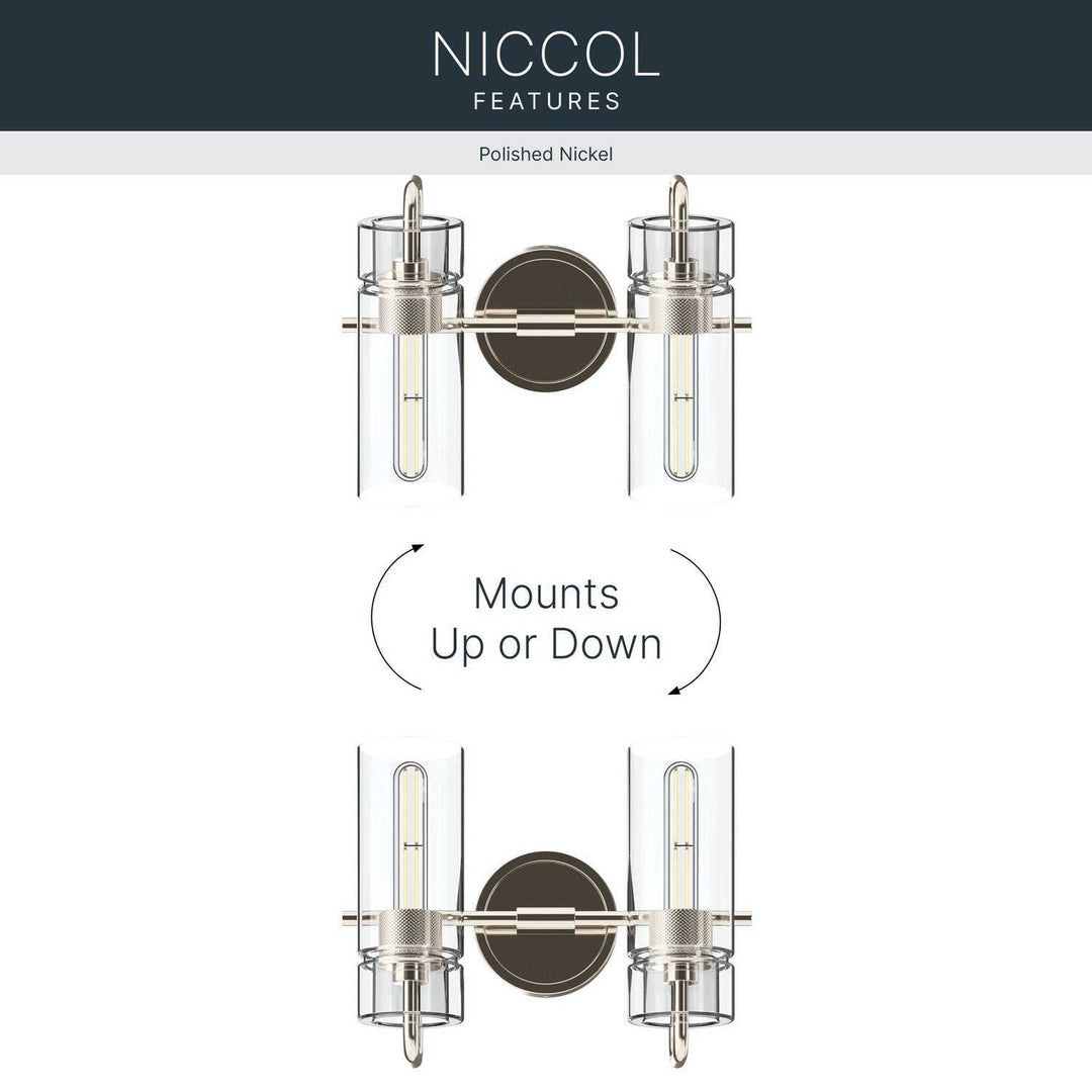 Kichler Canada - 55251PN - Two Light Bath - Niccol - Polished Nickel