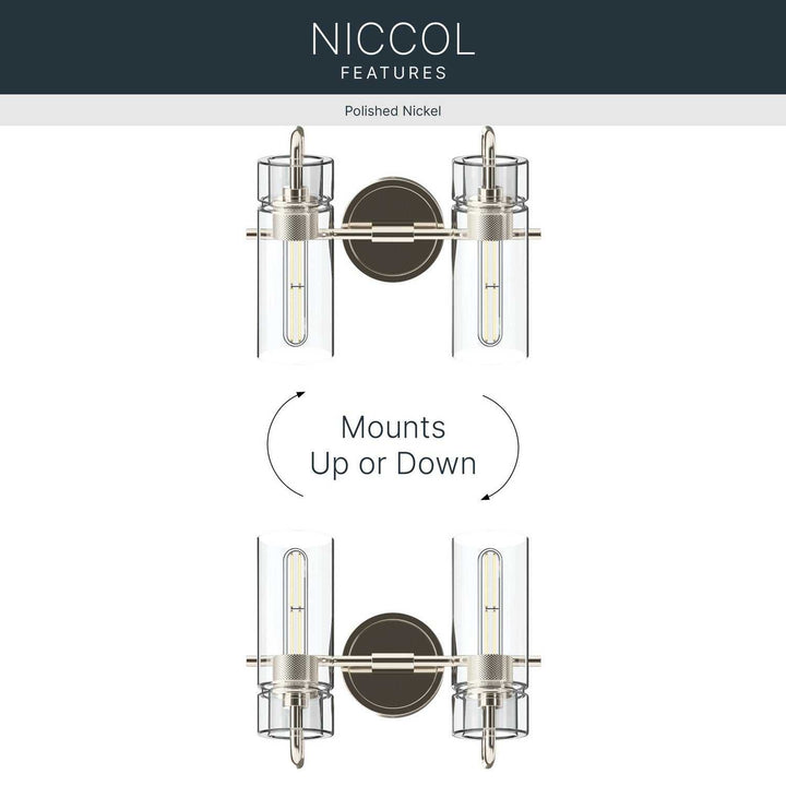 Kichler Canada - 55251PN - Two Light Bath - Niccol - Polished Nickel