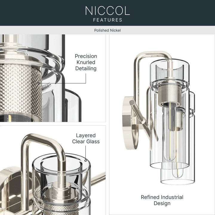 Kichler Canada - 55251PN - Two Light Bath - Niccol - Polished Nickel