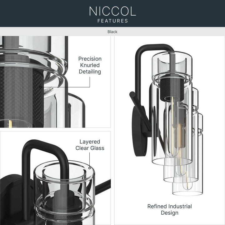Kichler Canada - 55252BK - Three Light Bath - Niccol - Black