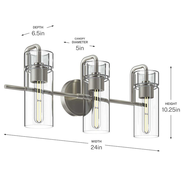 Kichler Canada - 55252NI - Three Light Bath - Niccol - Brushed Nickel
