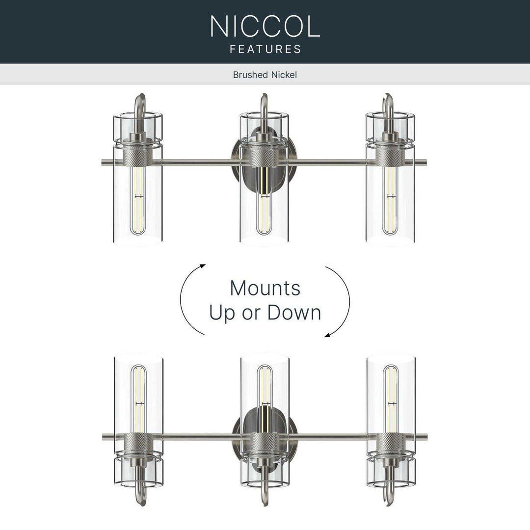 Kichler Canada - 55252NI - Three Light Bath - Niccol - Brushed Nickel