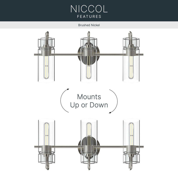 Kichler Canada - 55252NI - Three Light Bath - Niccol - Brushed Nickel
