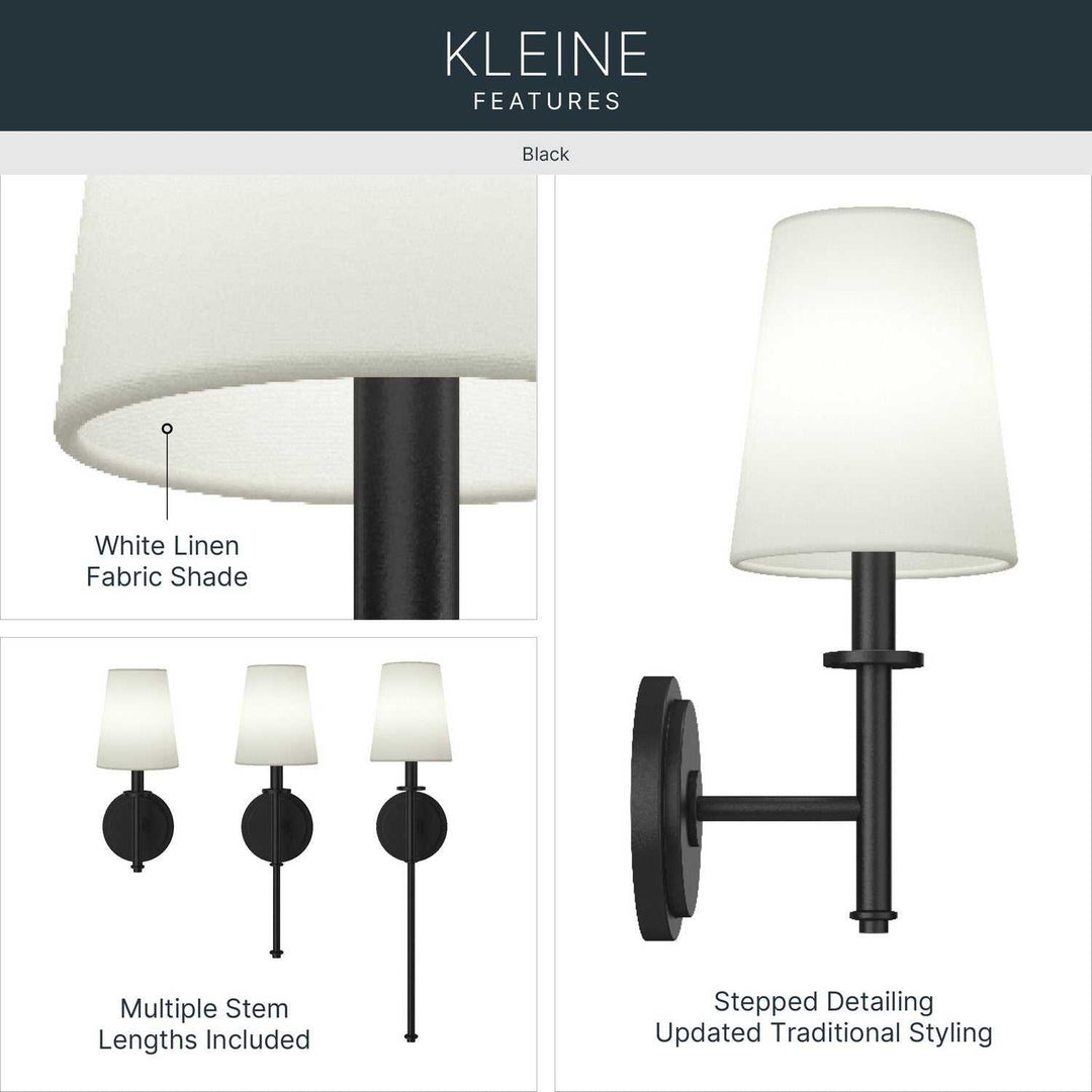 Kichler Canada - 52808BK - One Light Wall Sconce - Kleine - Black