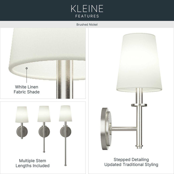 Kichler Canada - 52808NI - One Light Wall Sconce - Kleine - Brushed Nickel