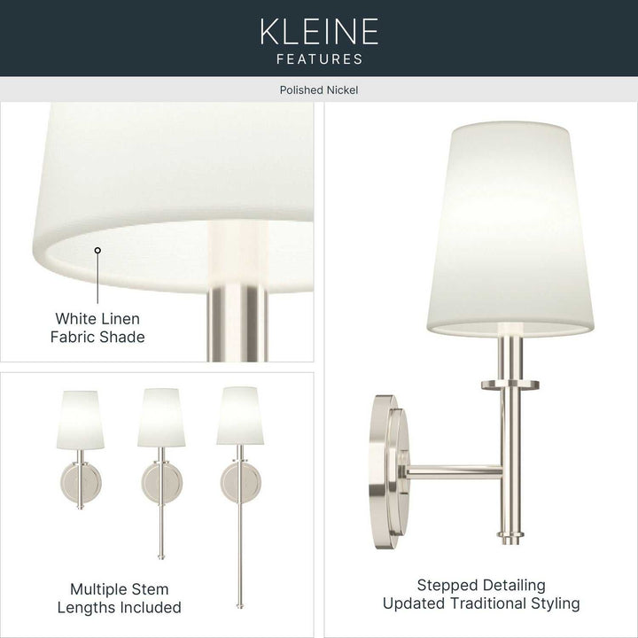 Kichler Canada - 52808PN - One Light Wall Sconce - Kleine - Polished Nickel