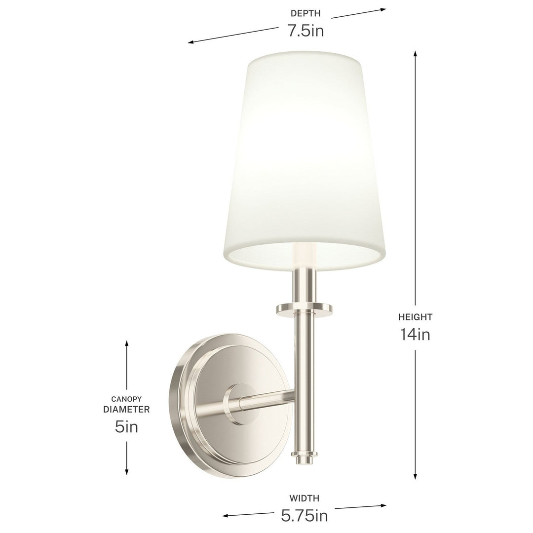Kichler Canada - 52808PN - One Light Wall Sconce - Kleine - Polished Nickel