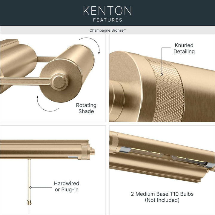 Kenton LED Picture Light in Champagne Bronze Kichler Canada