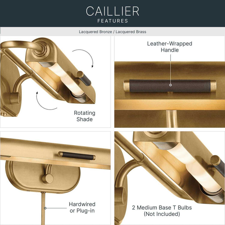 Kichler Canada - 52818LBR - LED Picture Light - Caillier - Lacquered Brass