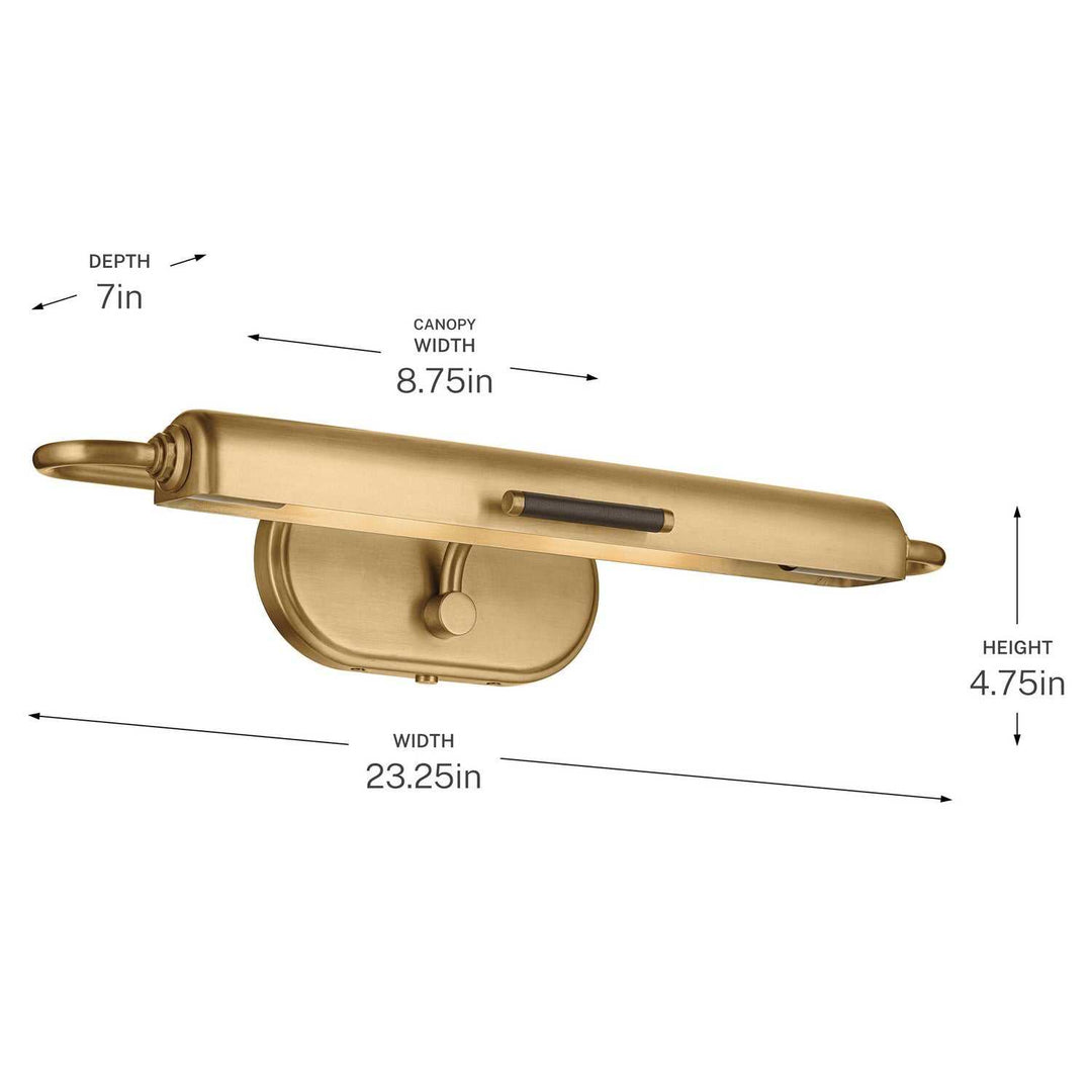 Kichler Canada - 52818LBR - LED Picture Light - Caillier - Lacquered Brass