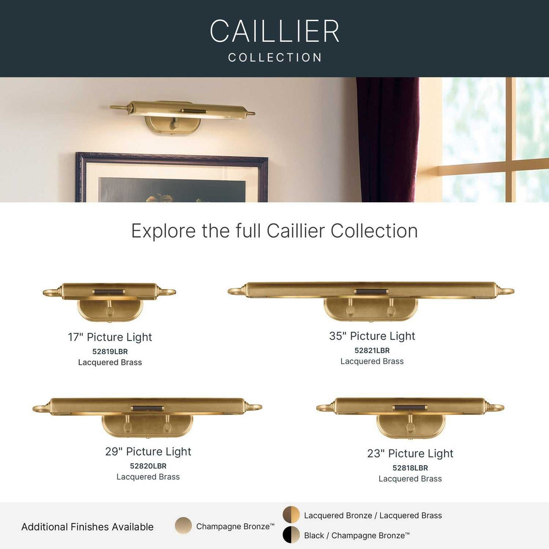 Kichler Canada - 52819LBR - LED Picture Light - Caillier - Lacquered Brass