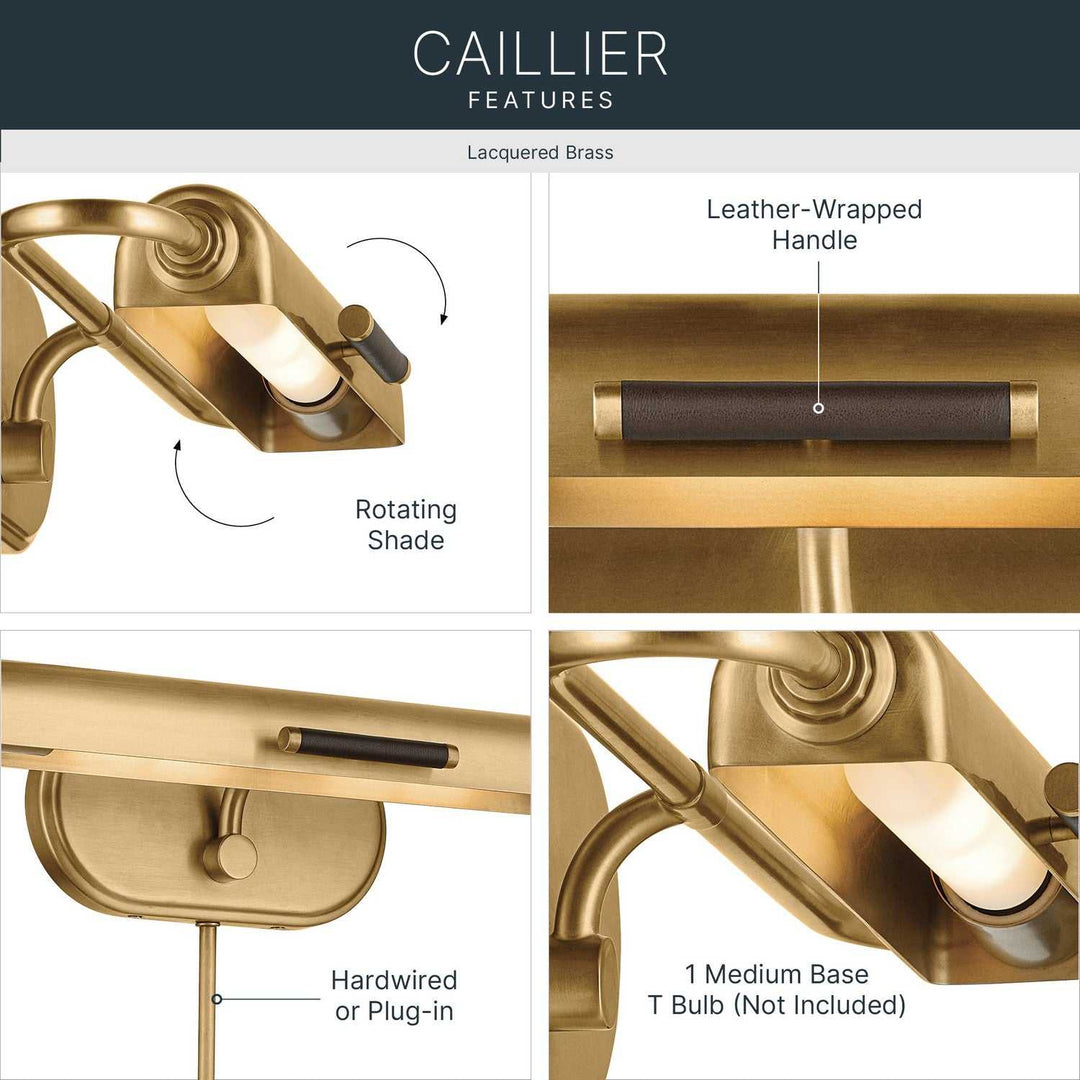 Kichler Canada - 52819LBR - LED Picture Light - Caillier - Lacquered Brass