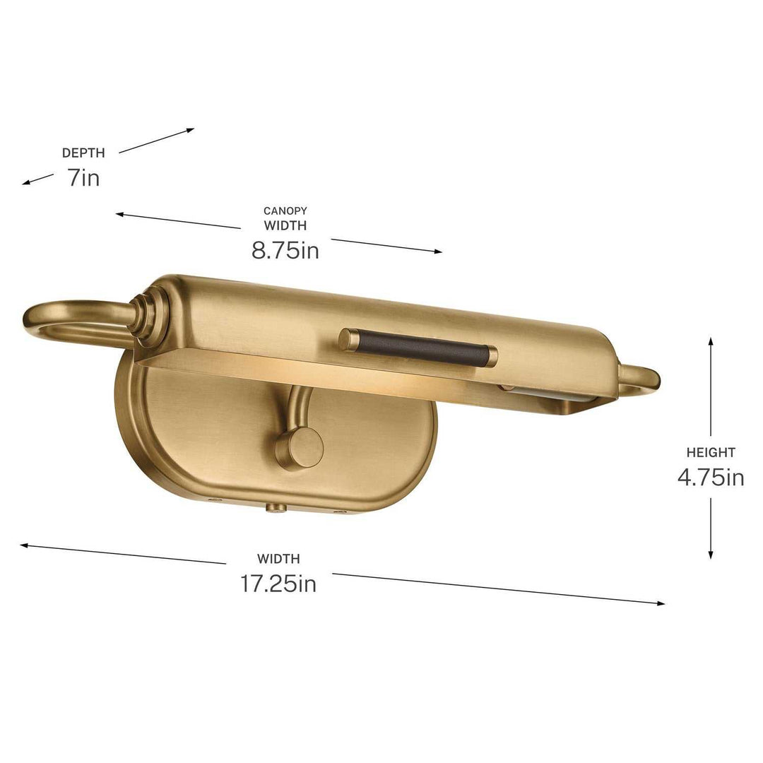 Kichler Canada - 52819LBR - LED Picture Light - Caillier - Lacquered Brass