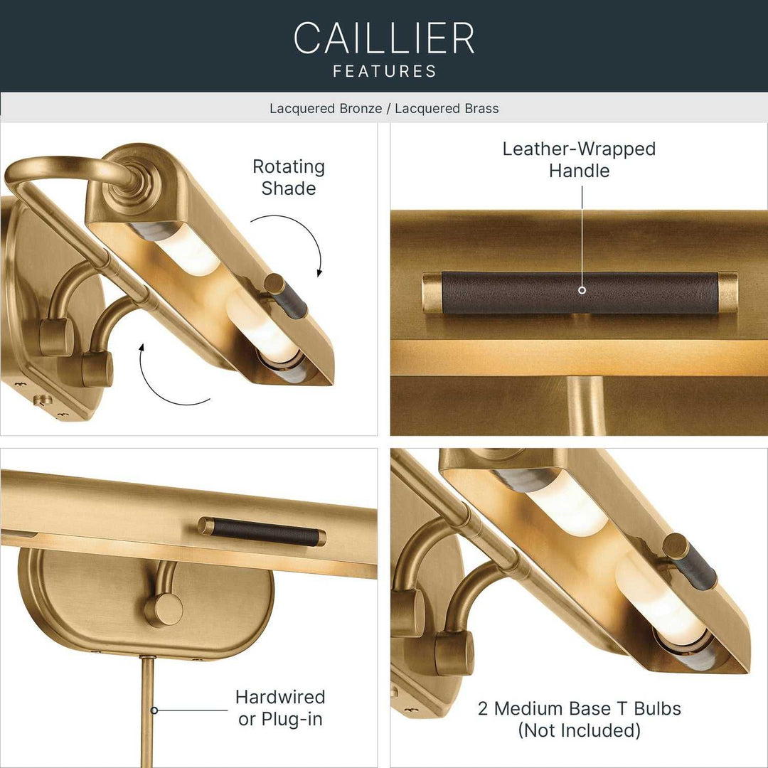 Kichler Canada - 52820LBR - LED Picture Light - Caillier - Lacquered Brass