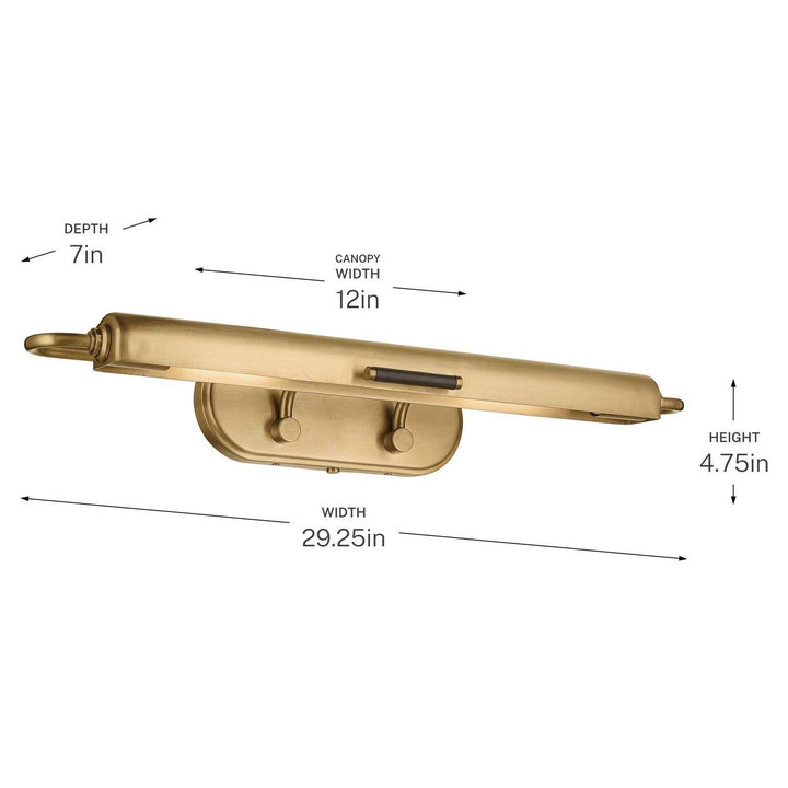 Kichler Canada - 52820LBR - LED Picture Light - Caillier - Lacquered Brass