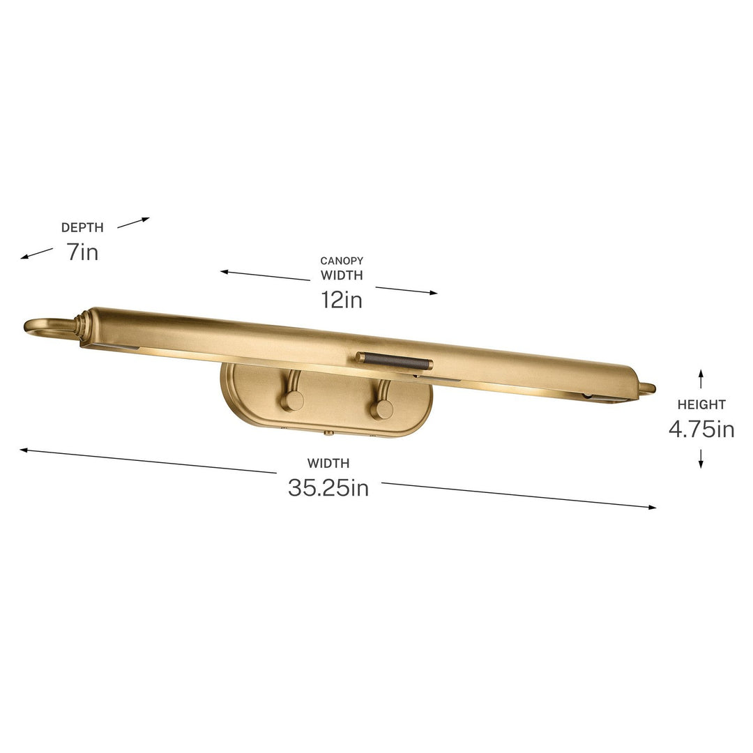 Kichler Canada - 52821LBR - LED Picture Light - Caillier - Lacquered Brass