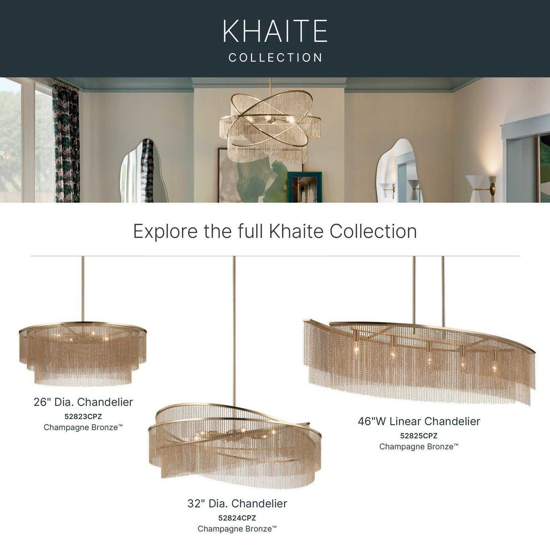 Khaite Four Light Chandelier in Champagne Bronze Kichler Canada