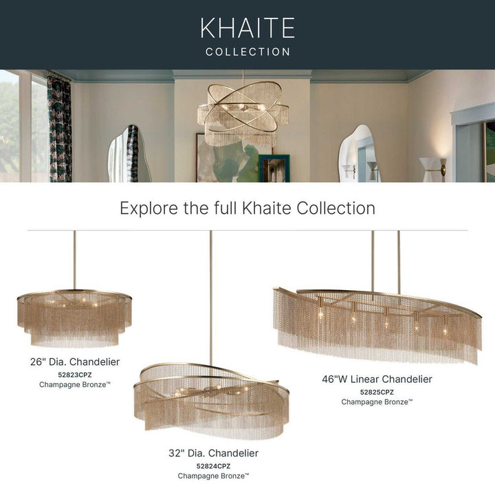 Khaite Four Light Chandelier in Champagne Bronze Kichler Canada