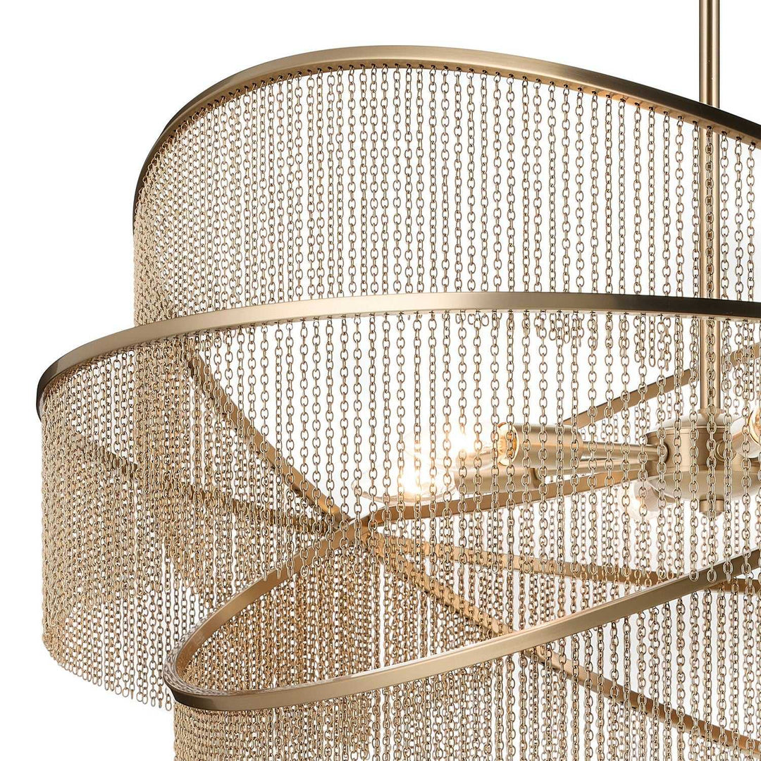 Khaite Six Light Chandelier in Champagne Bronze Kichler Canada
