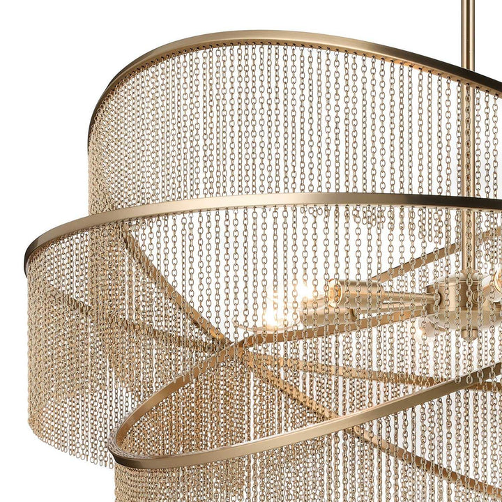 Khaite Six Light Chandelier in Champagne Bronze Kichler Canada
