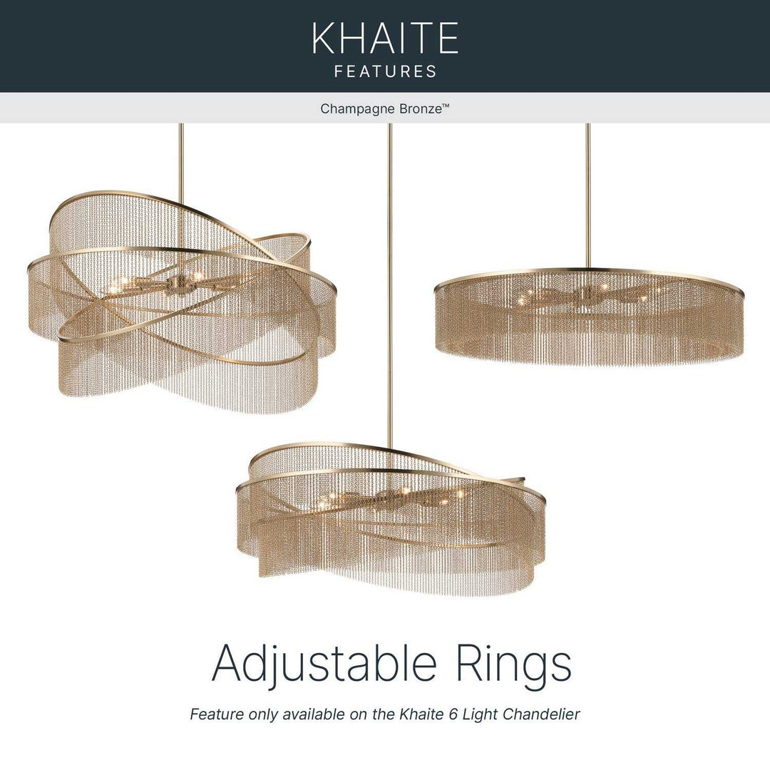 Khaite Six Light Chandelier in Champagne Bronze Kichler Canada