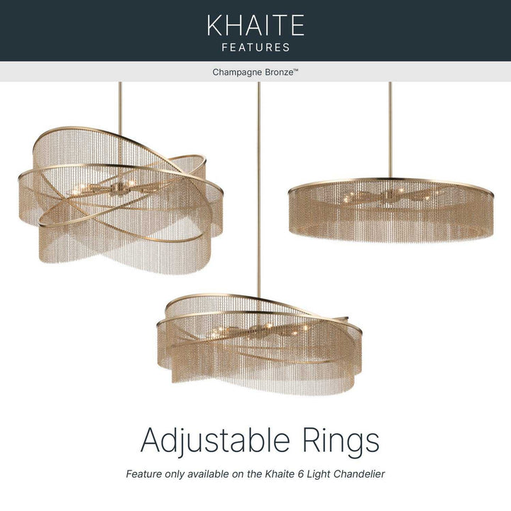 Khaite Six Light Chandelier in Champagne Bronze Kichler Canada