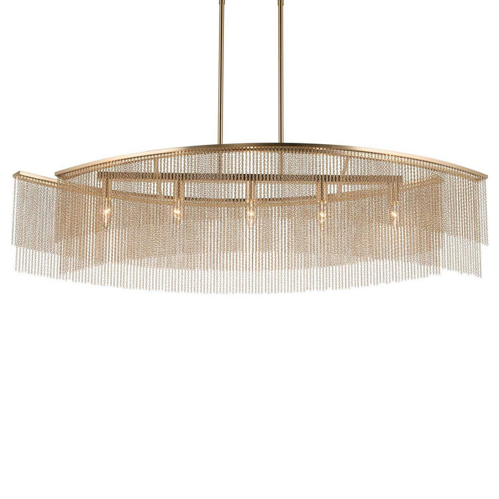Kichler Canada - 52825CPZ - Five Light Linear Chandelier - Khaite - Champagne Bronze