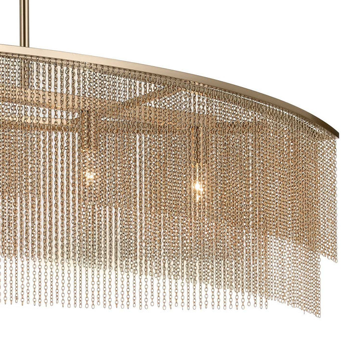 Kichler Canada - 52825CPZ - Five Light Linear Chandelier - Khaite - Champagne Bronze