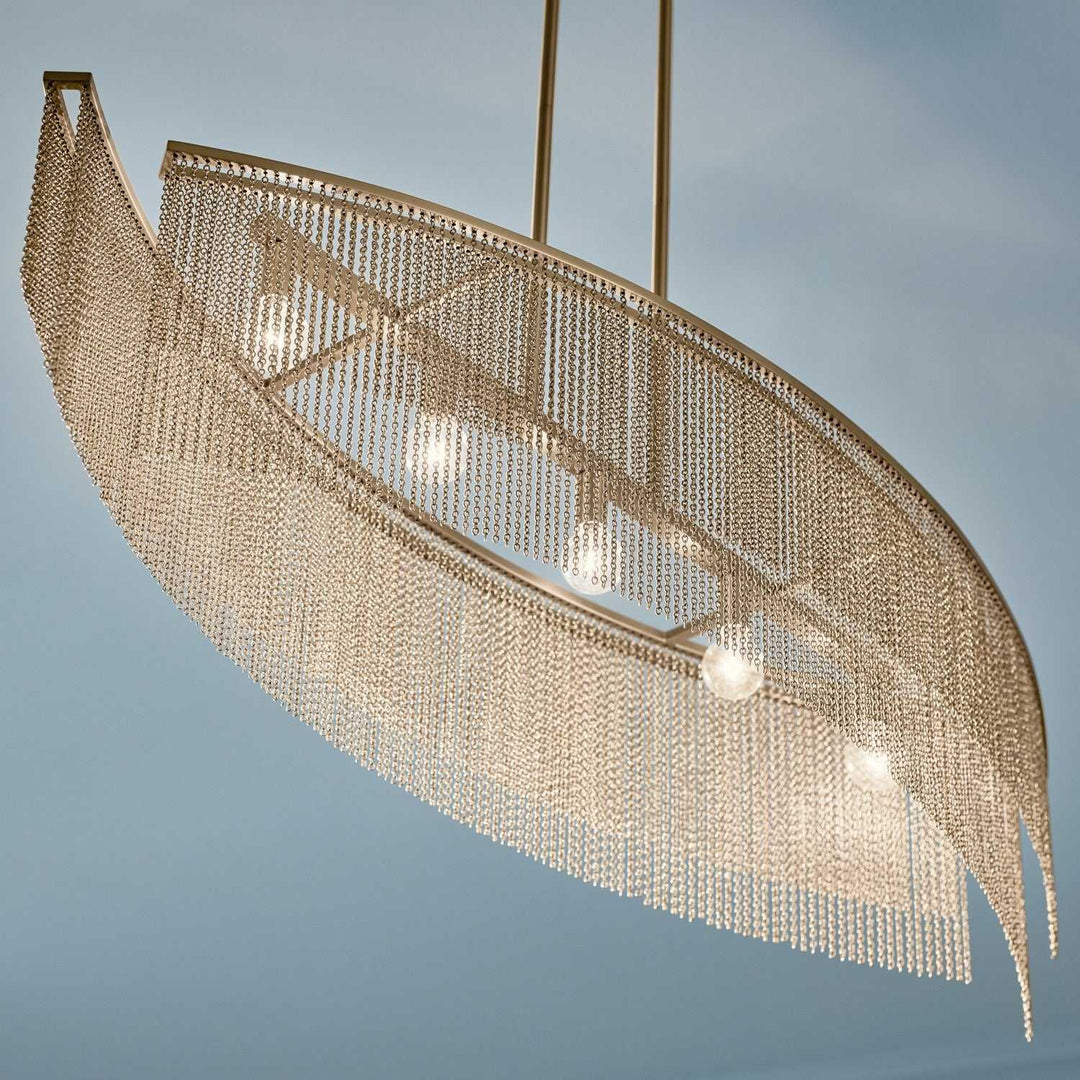 Kichler Canada - 52825CPZ - Five Light Linear Chandelier - Khaite - Champagne Bronze