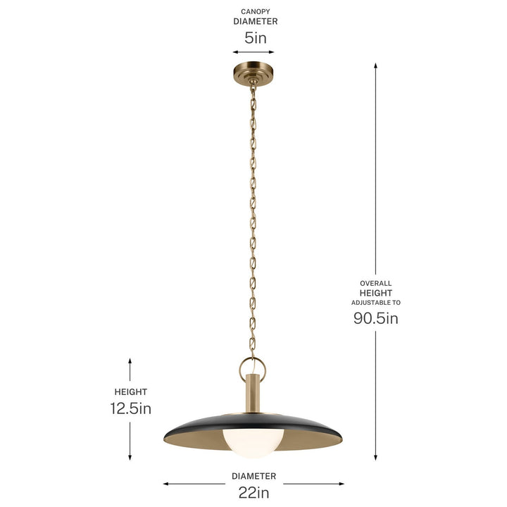 Kurio LED Pendant in Black Kichler Canada